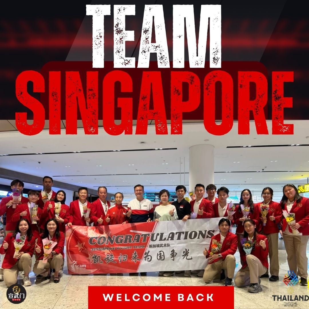 Team Singapore Wushu returning from SEA Games Thailand, 2025