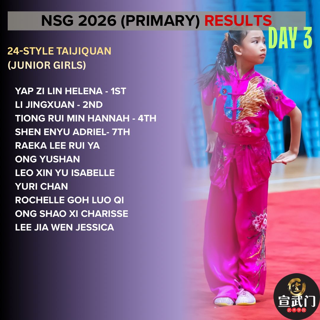 National School Games Wushu 2026 (Primary) Day 3 Results
