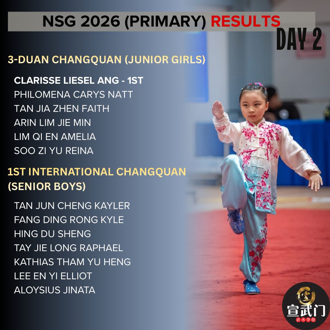 National School Games Wushu 2026 (Primary) Day 2 Results