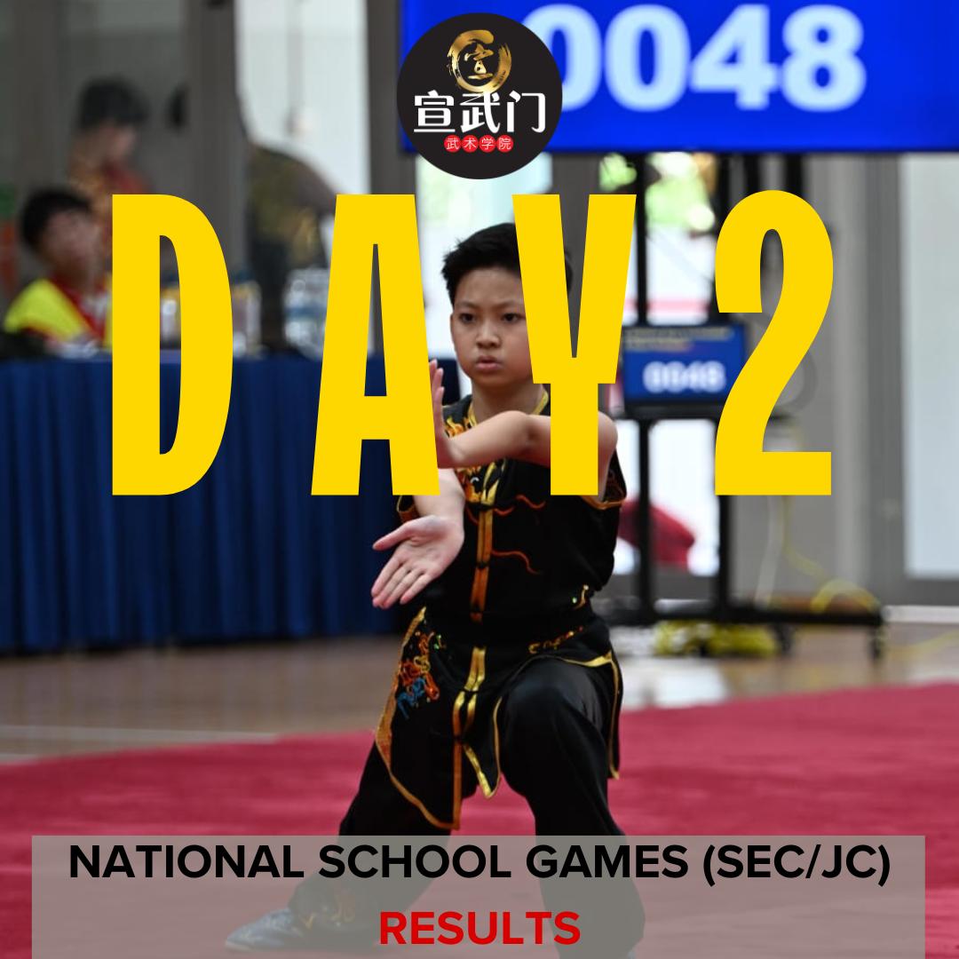 National School Games Wushu 2026 (Sec/JC/CI) Day 2 Results