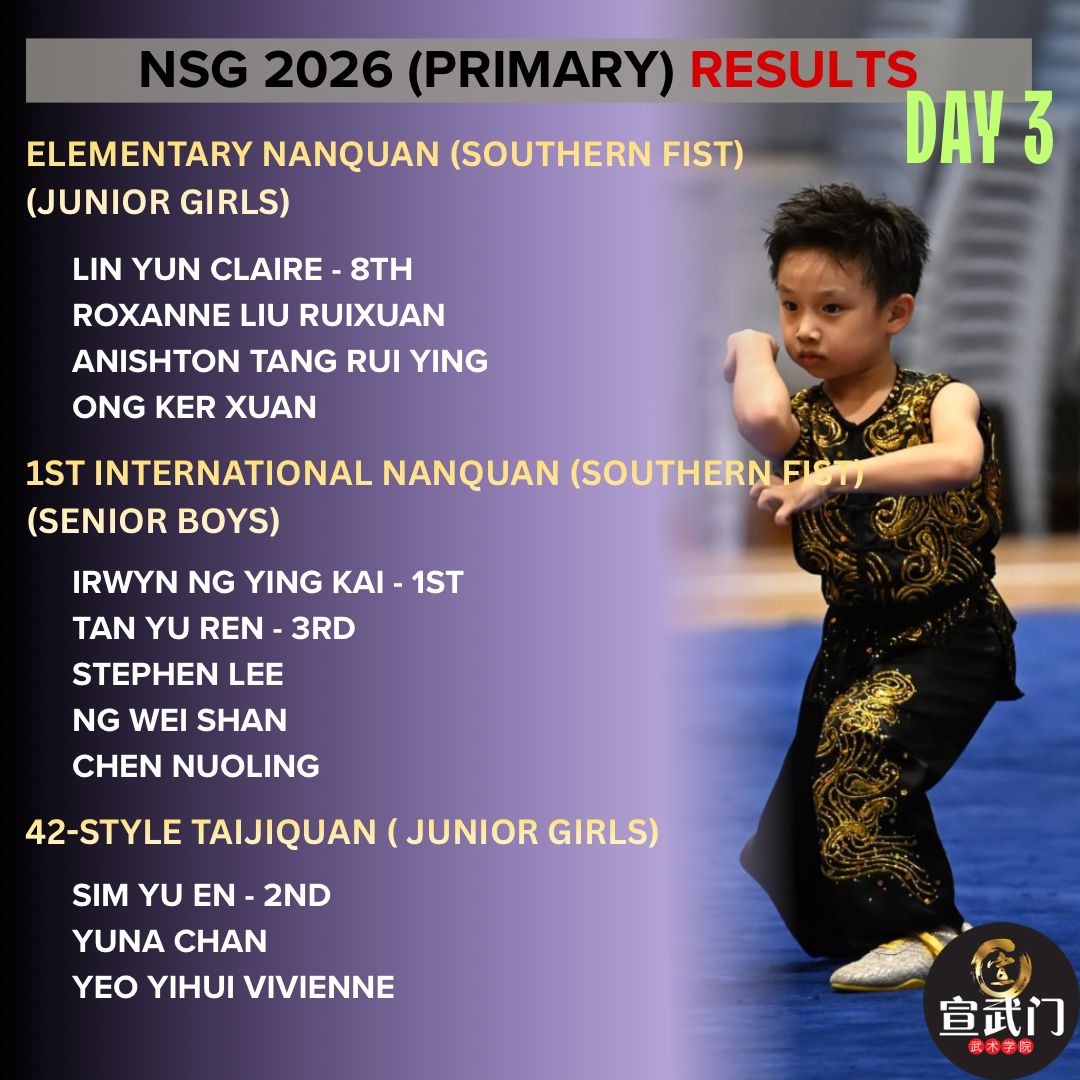 National School Games Wushu 2026 (Primary) Day 3 Results
