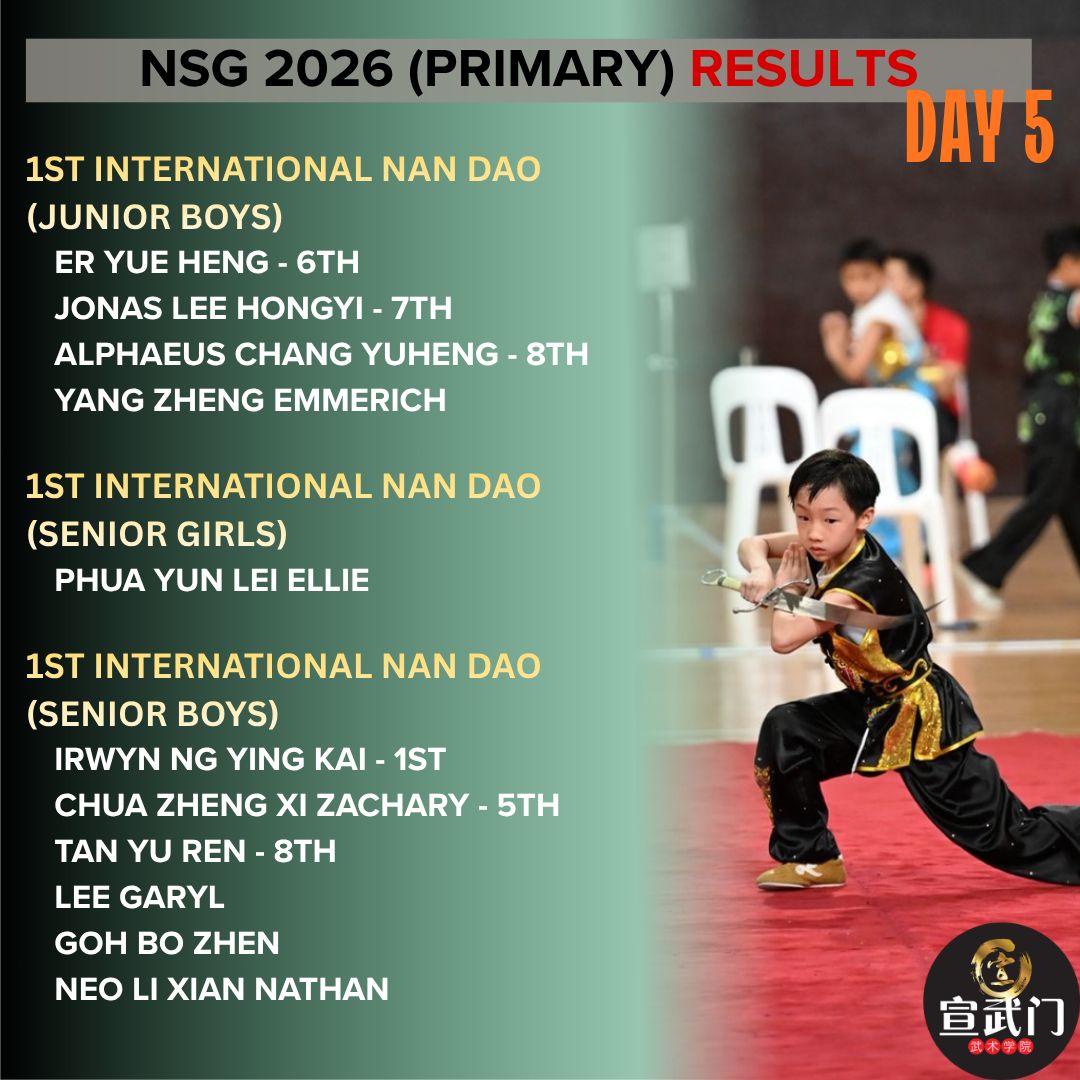 National School Games Wushu 2026 (Primary) Day 5 Results