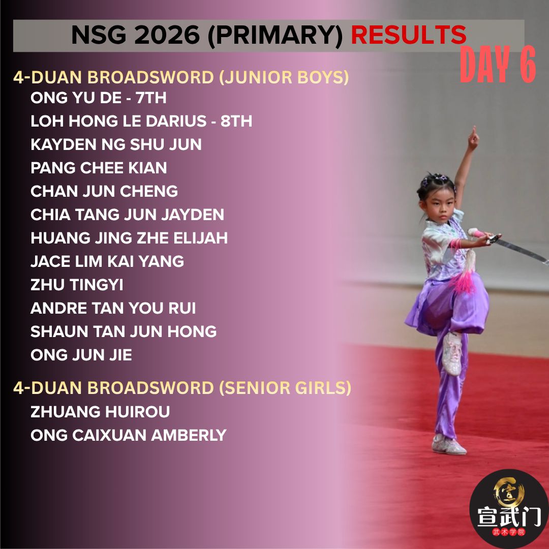 National School Games Wushu 2026 (Primary) Day 6 Results