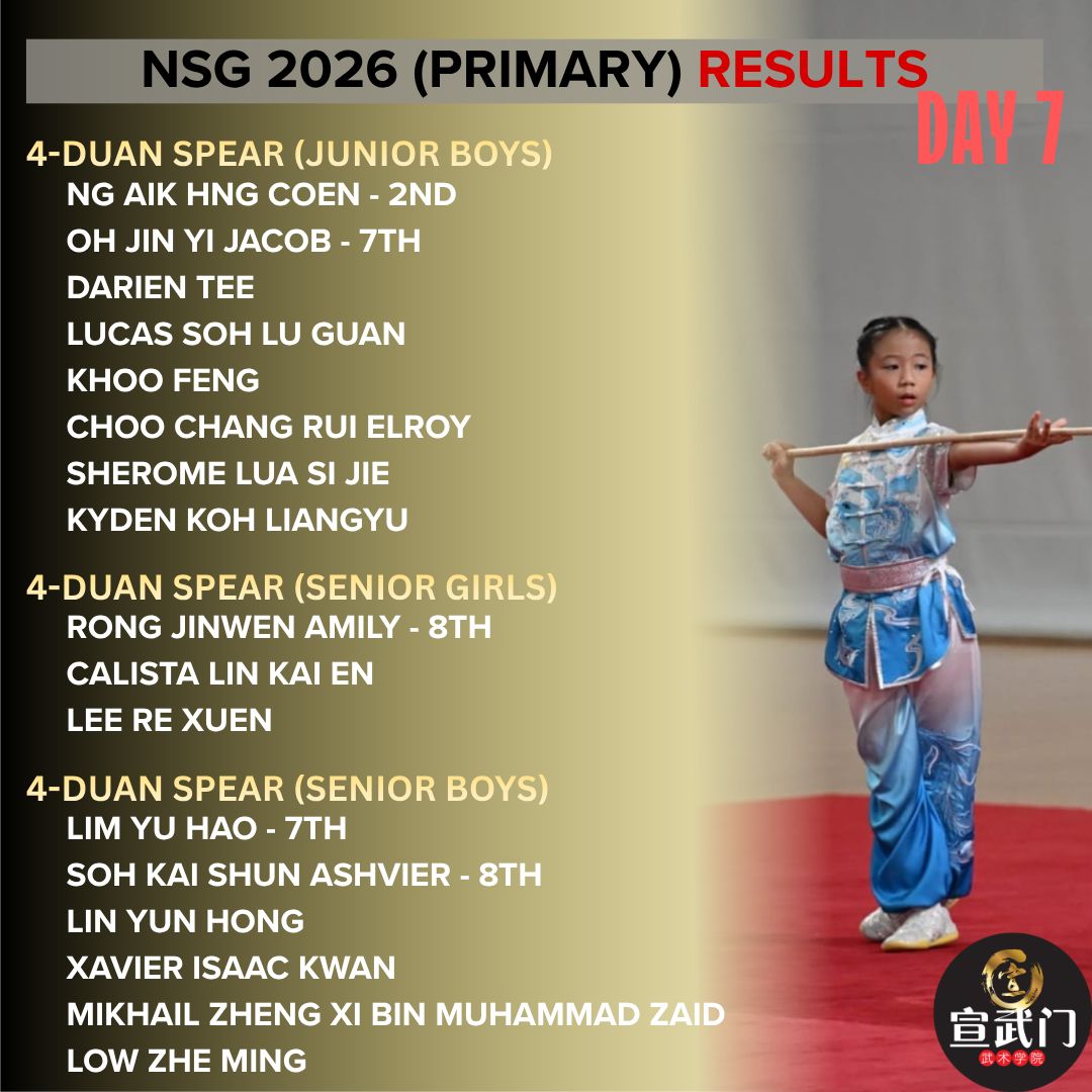 National School Games Wushu 2026 (Primary) Day 7 Results