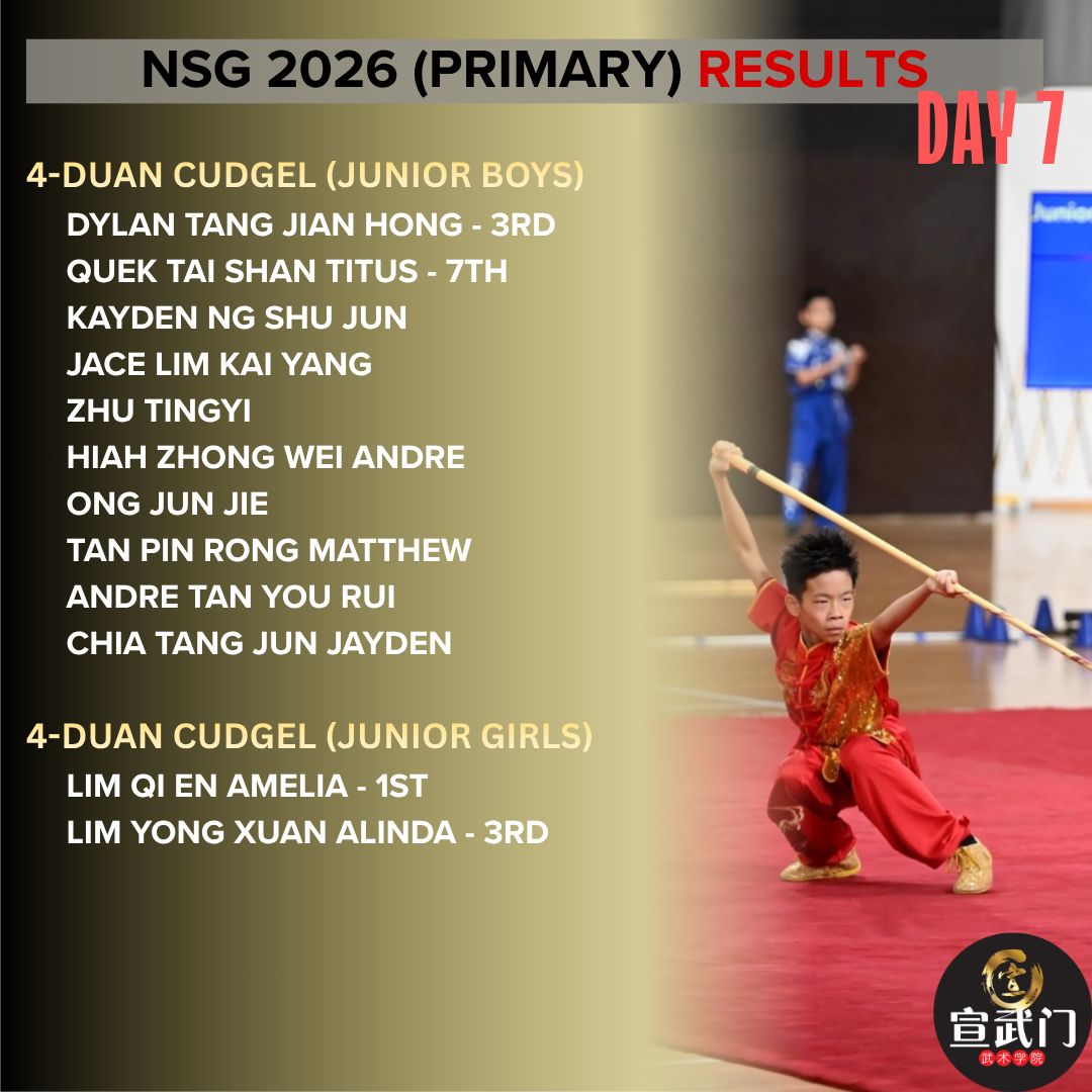 National School Games Wushu 2026 (Primary) Day 7 Results