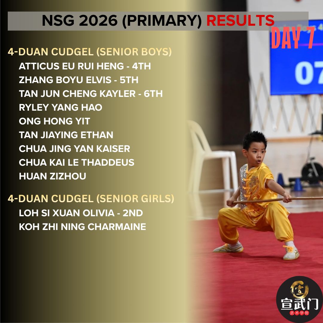 National School Games Wushu 2026 (Primary) Day 7 Results