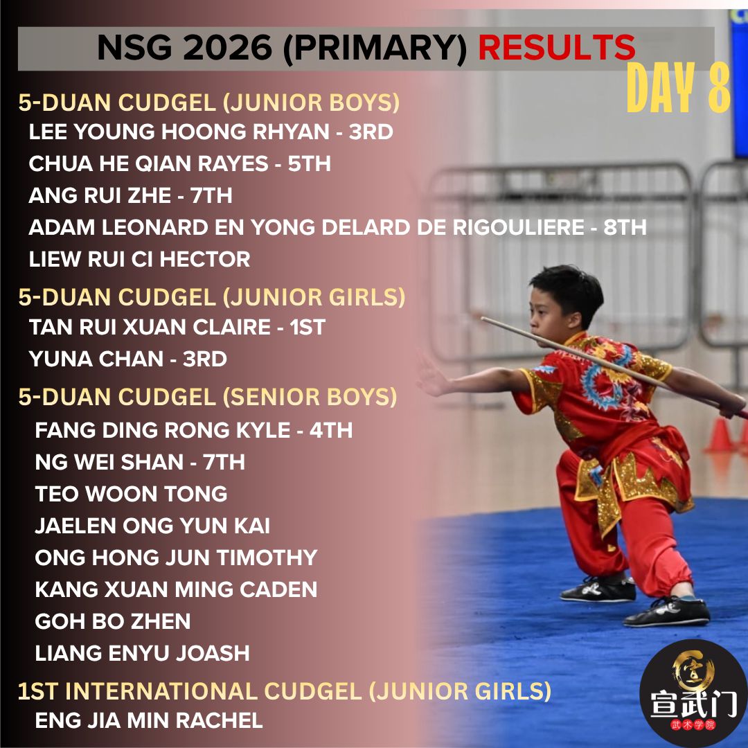 National School Games Wushu 2026 (Primary) Day 8 Results