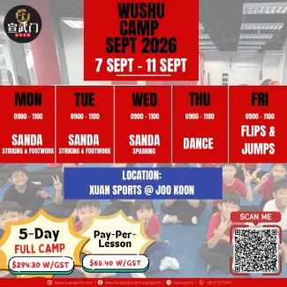 Xuan Sports Wushu September Camp 2026 Jook Koon