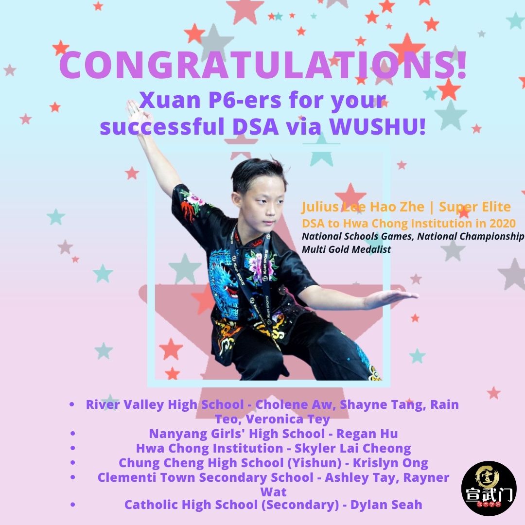 Congratulations to all Xuan P6-ers for your successful DSA via WUSHU!