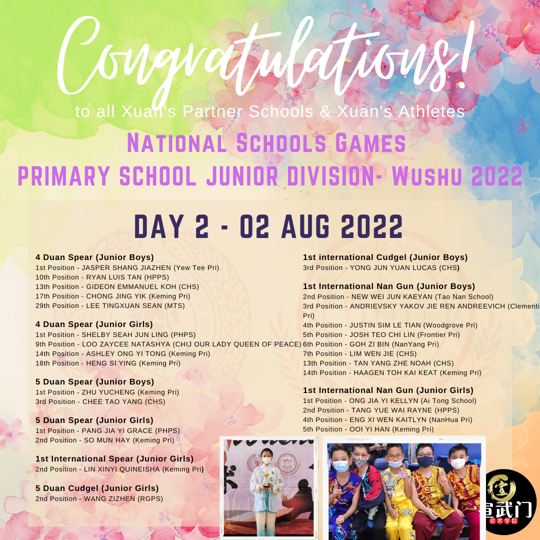 2022 WUSHU NSG Primary School Junior Division Result - Day 2