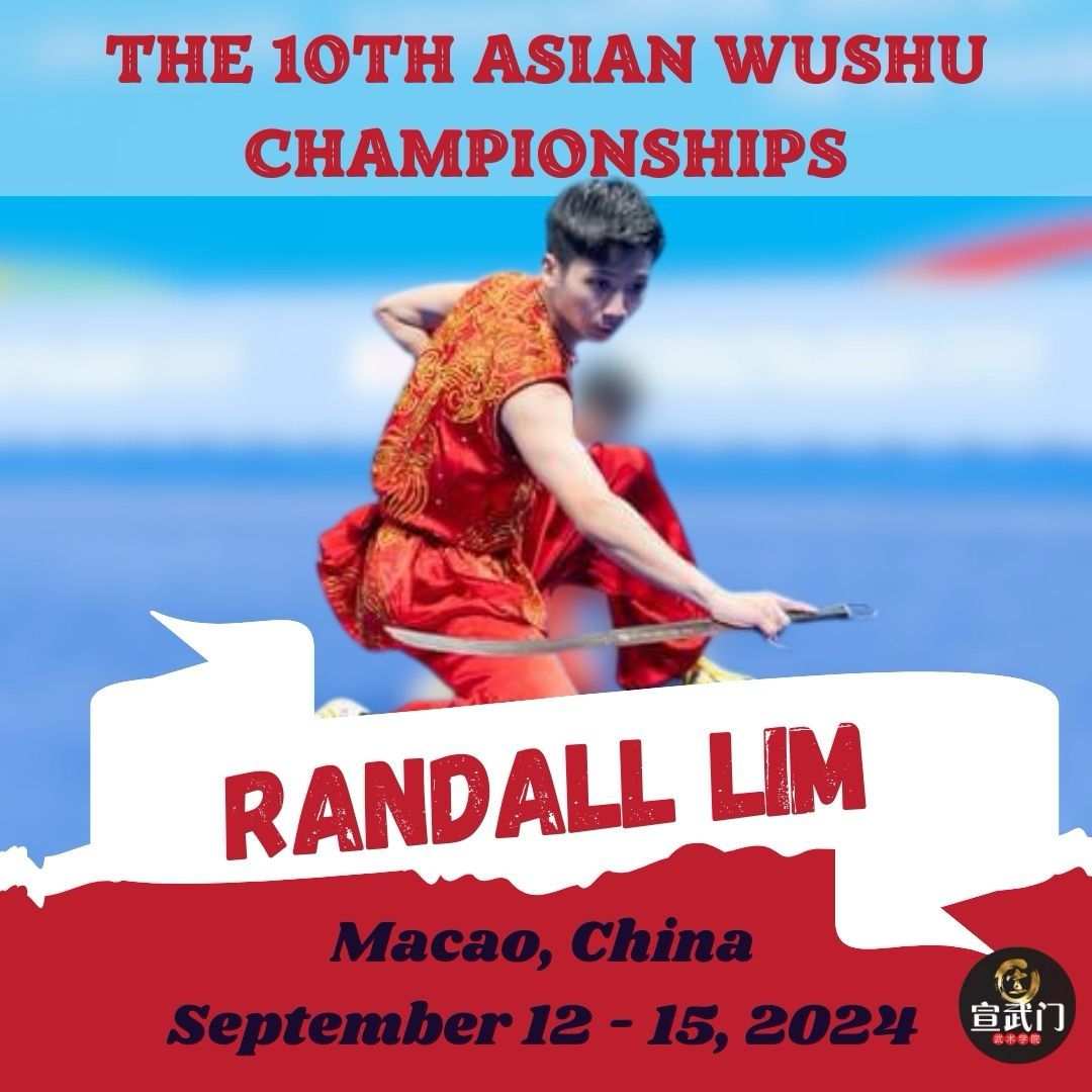 Randall Lim Yi Jie, competes at the prestigious 10th Asian Wushu Championships in MaCao, China! ??